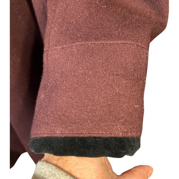 VTG Halston Wool Velvet Hooded Coat Womens SZ 6 Whimsigoth Gothic Elegant - Picture 8 of 9